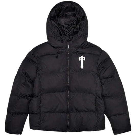 Trapstar Irongate Arch Hooded Puffer Jacket Black/White
