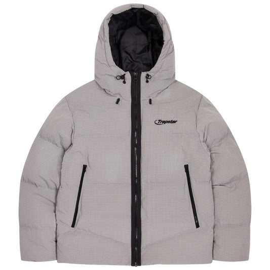 Trapstar Hyperdrive Hooded Puffer Jacket Grey/Black
