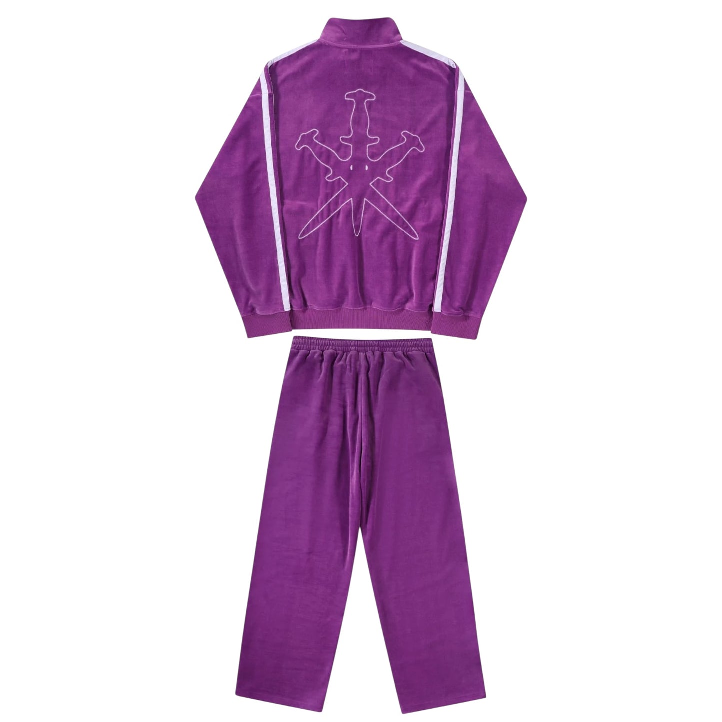 Unknown London Velour Tracksuit Purple/White