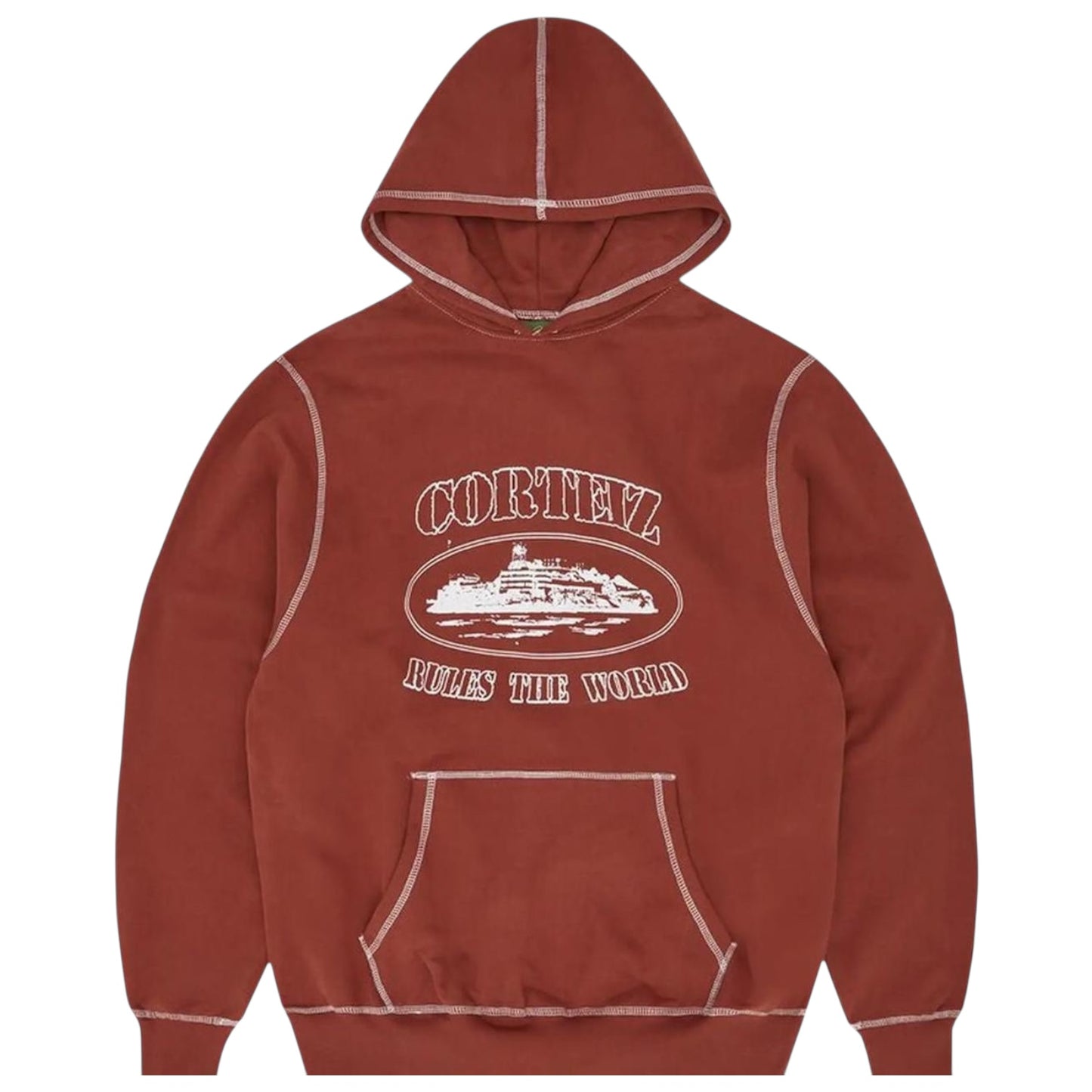 Corteiz Alcatraz Superior Hoodie Rust