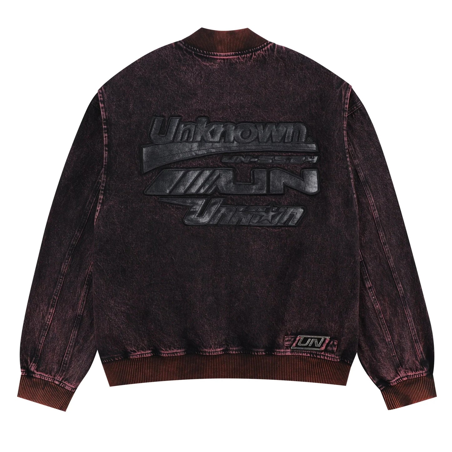 Unknown London Washed Denim Bomber Jacket